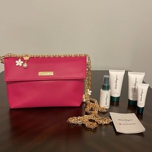 Salvatore Ferragamo cosmetics bag to crossbody